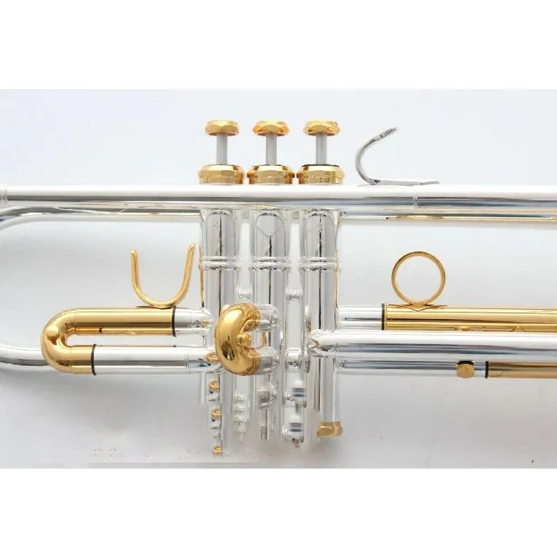 quality Quality LT180S 72 Bb Trumpet B Flat Brass Silver Plated Professional Trumpet Musical Instruments with Leather Case