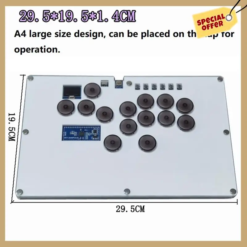 Arcade Fighting LED Hot-Swap For Hitbox Leverless Controller Xinput/Dinput Mini Buttons Console For PC/NS/PS4/PS3/Steam-WMAN