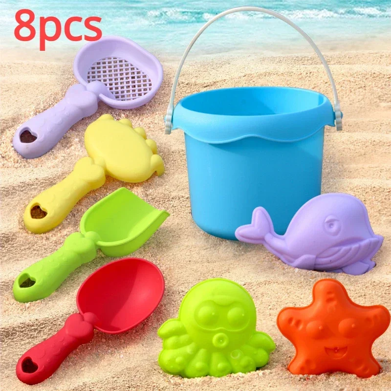 Children's Beach Toy Set Baby Playing In Water And Beach Large Sand Shovel Beach Bucket Sand Digging Tool Sand Toy Random Color - Image 4