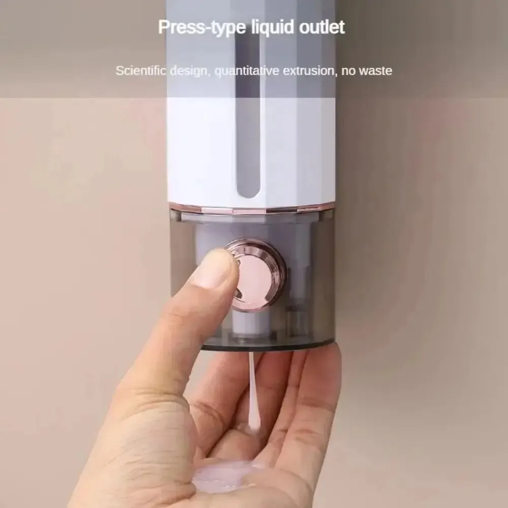 Soap dispenser non-perforating hand sanitizer wall hanger press dispenser for home hotel shower gel shampoo box wall mount