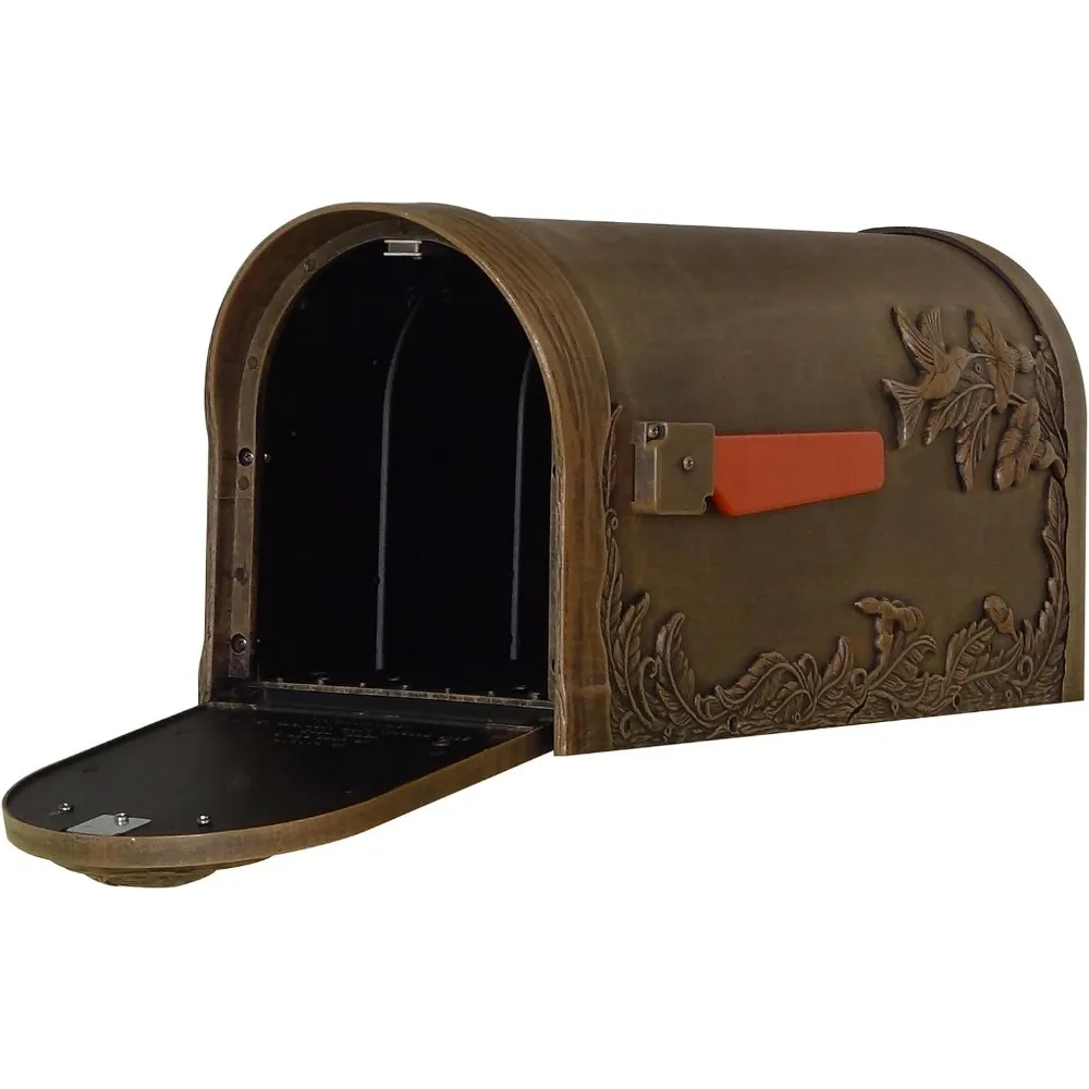 Special Lite Hummingbird Curbside Mailbox Copper Cast Aluminum Mailbox Post Mount SCB-1005-CP