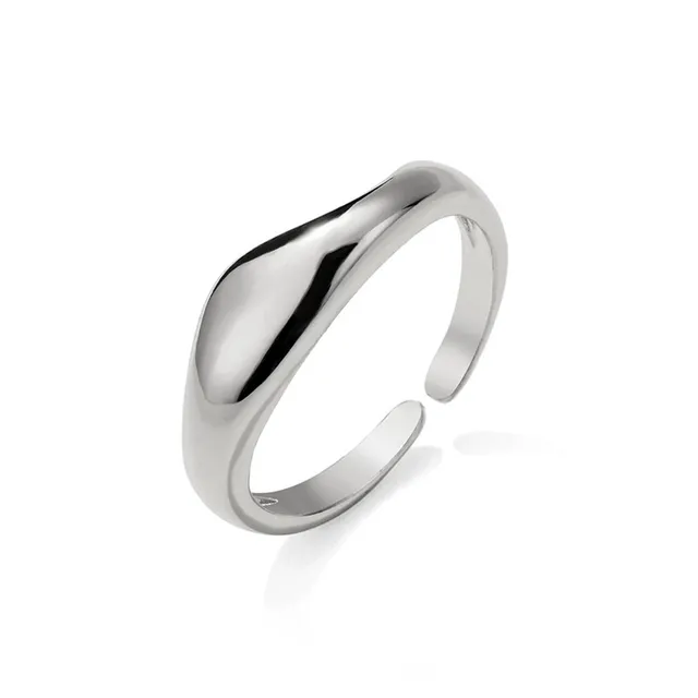 89789-b30eaa.jpg Bagues ondulées irrégulières couleur or argent, bijoux géométriques simples faits à la main pour femmes, bague de mariage réglable pour Couple