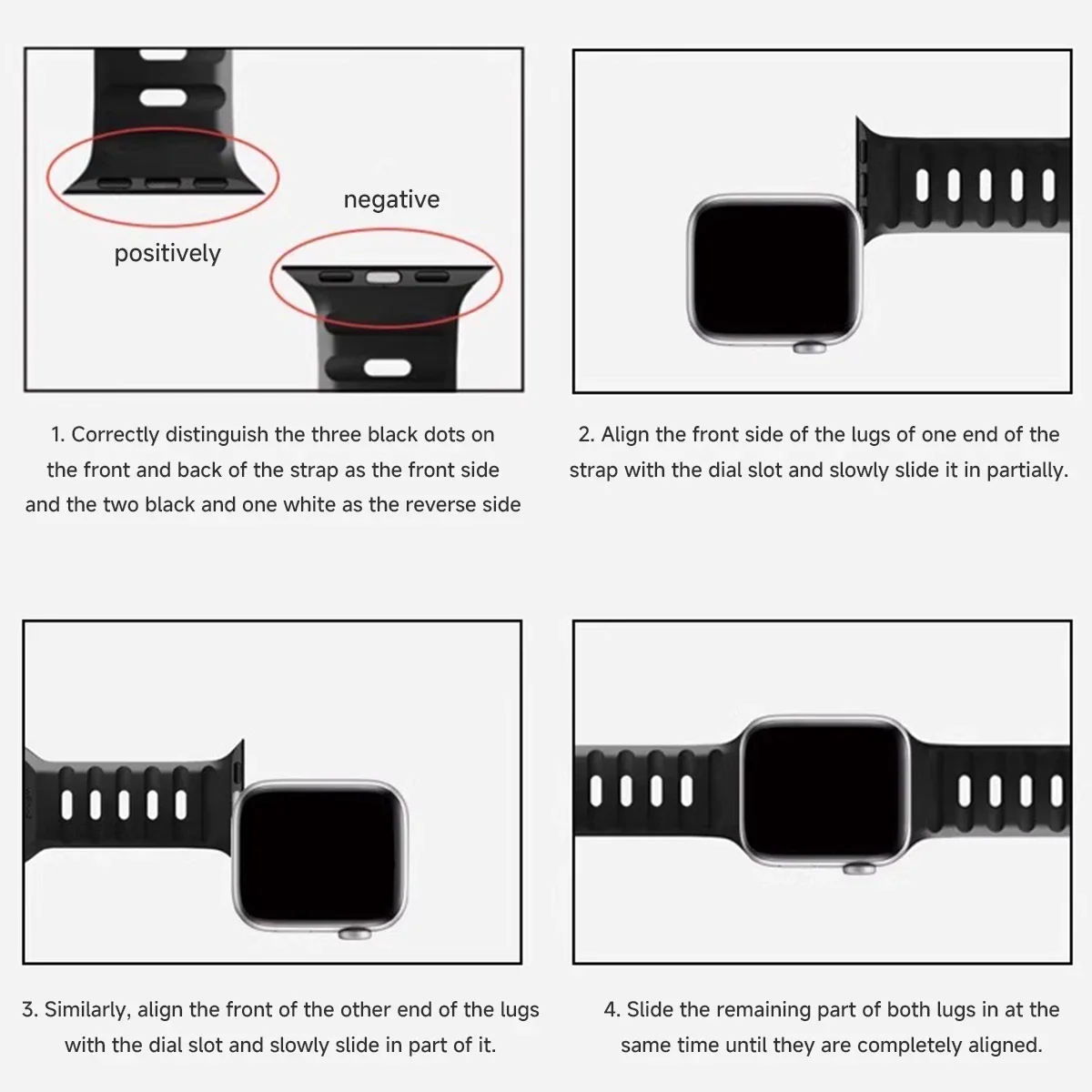 Sporty Titanium Silicone Bracelet Strap