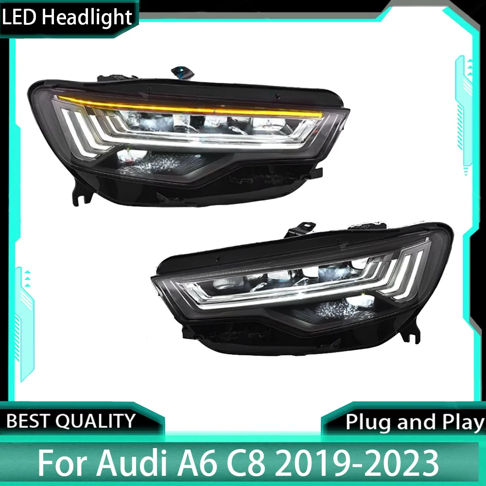 

LED Matrix Headlamp Headlight Front Lamp with Dynamic Plug and Play for Audi A6 C8 Head Lamp Head Light 2019-2023