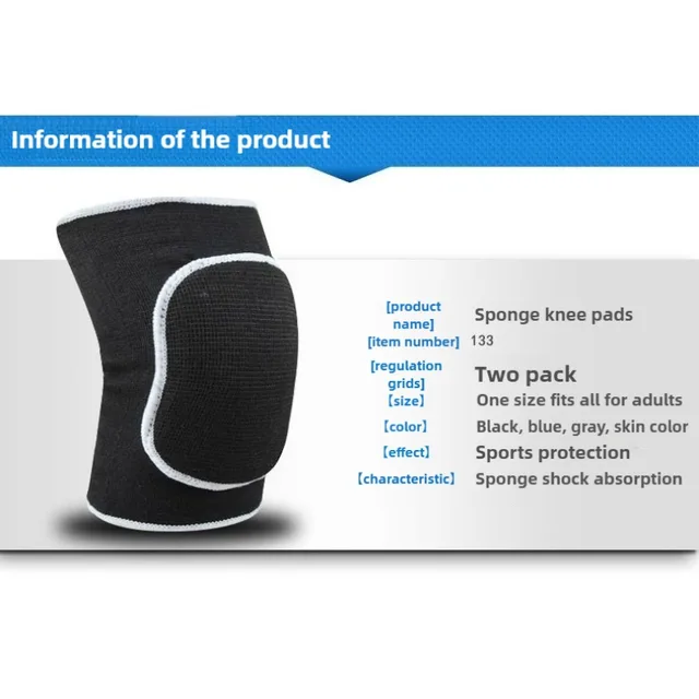 Protective Gear for Warmth, Volleyball, Ice Skating, Cycling, Anti-collision Sports, Sponge Knee Pads, Hot-selling Cross-border 6