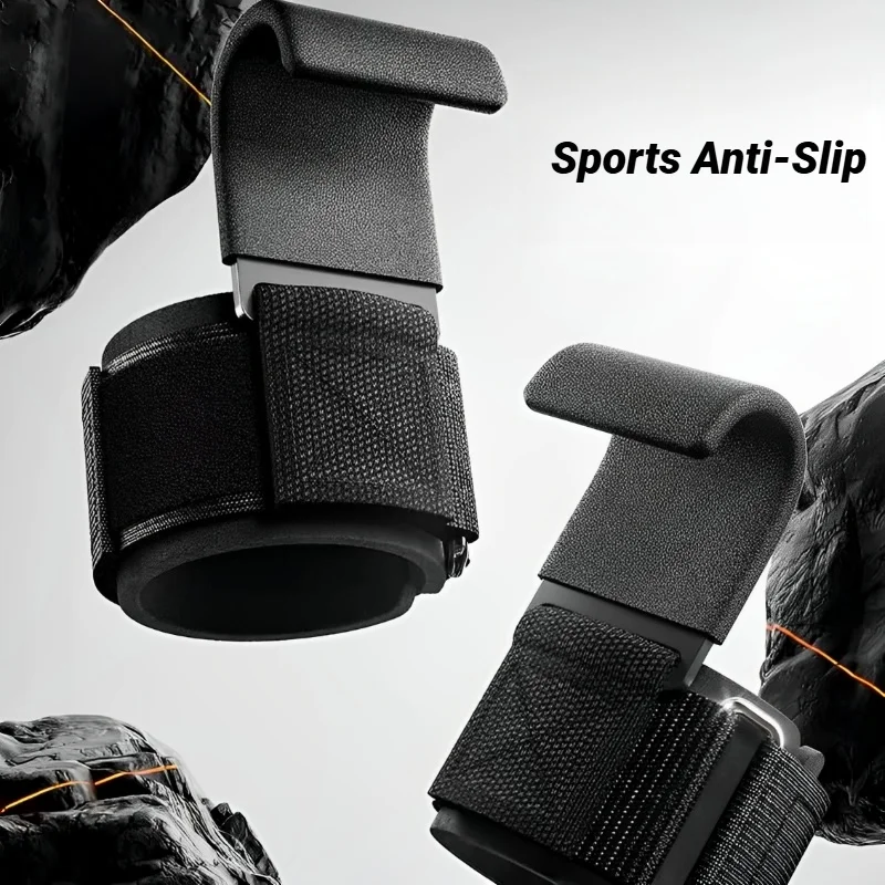 2Pcs Weight Lifting Hooks Non-Slip Straps Weightlifting Deadlift Exercise Fitness Training Squat
