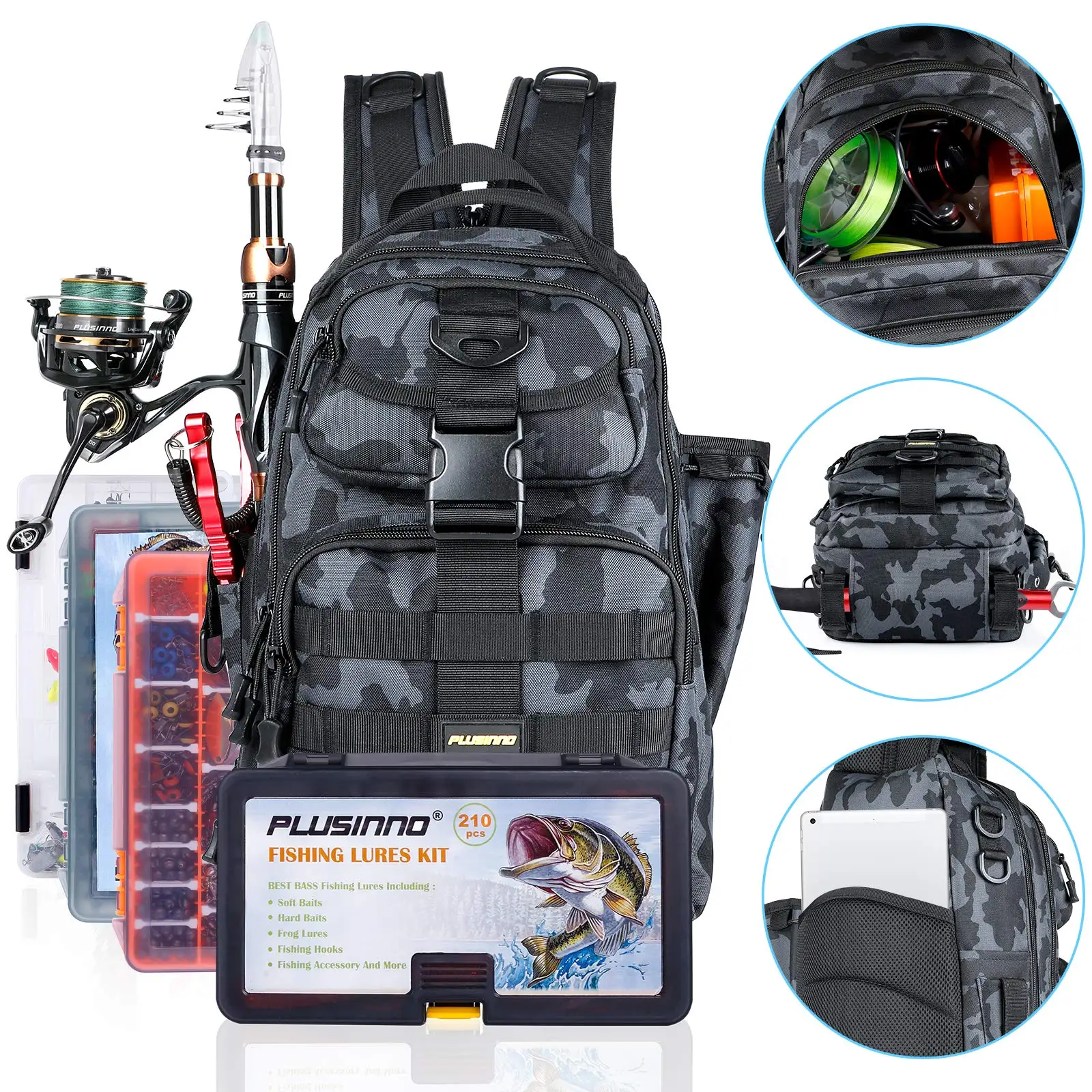 Outdoor Fishing Backpack Hunting Camping Waterproof Tackle Lure