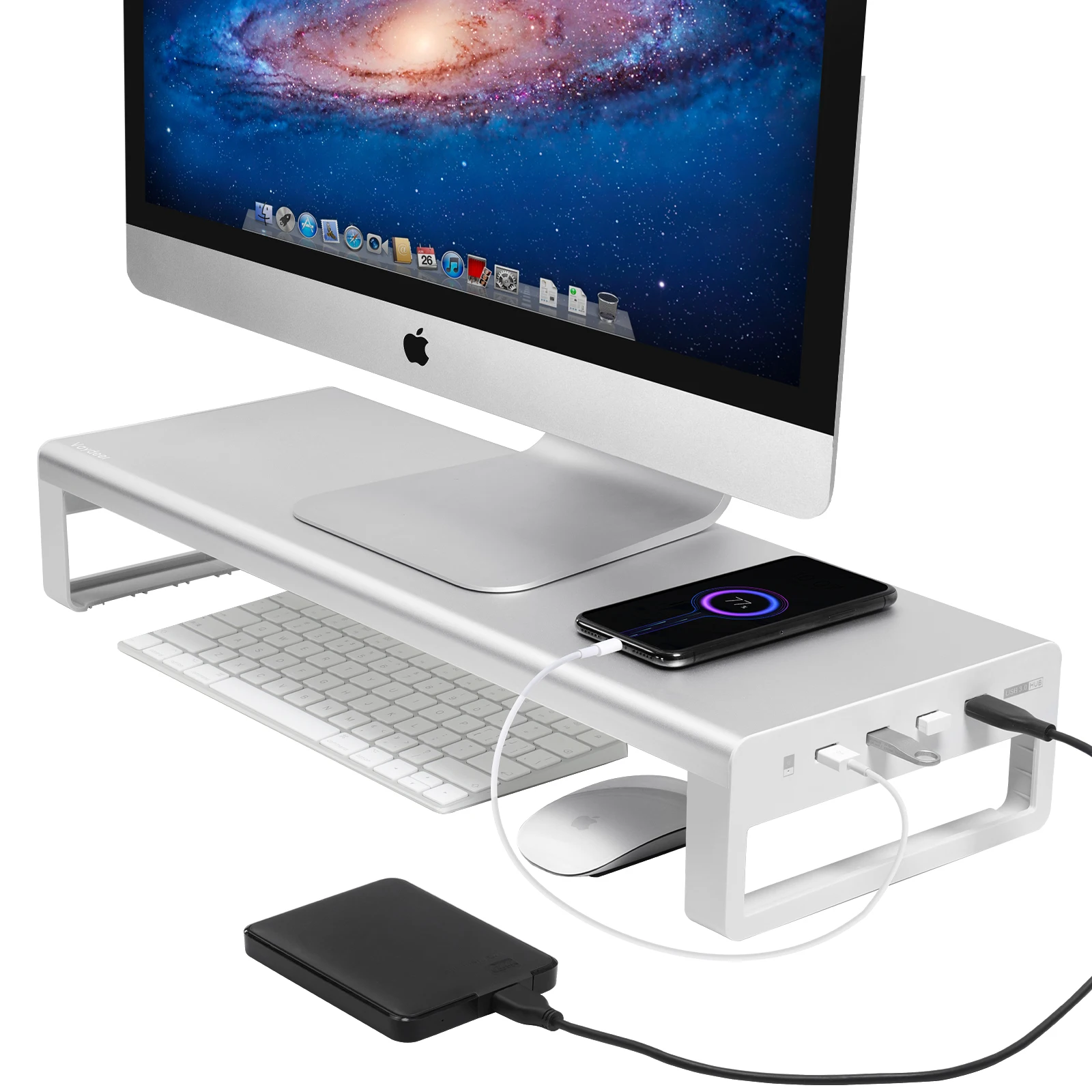 Aluminum-Monitor-Stand-Metal-Riser-with-USB-3-0-Support-Transfer-Data ...