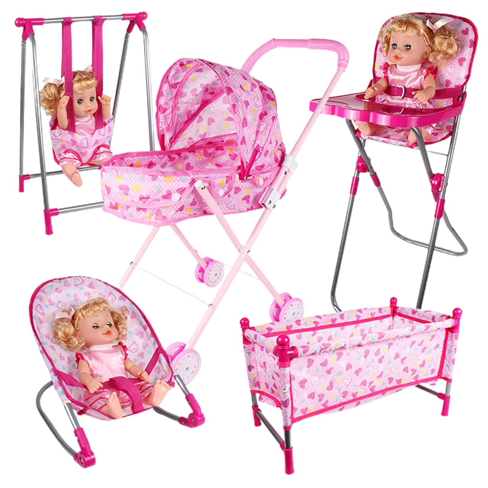 Poussette à beurre pour bébés filles, jouets de maison de jeu pour enfants,  chariot à beurre de lit, meubles pour tout-petits, accessoires de jeu de