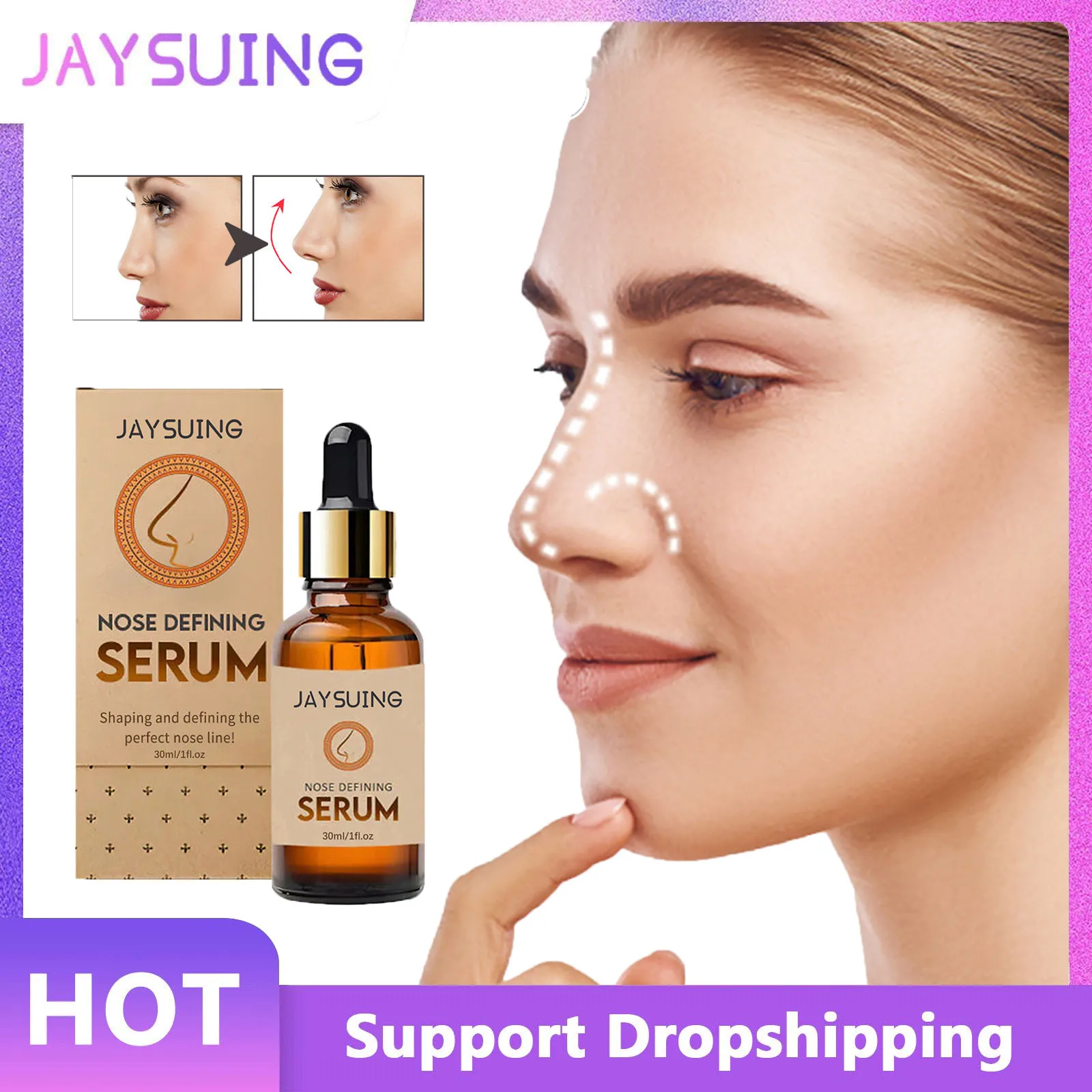 Nose Defining Serum Reduce Nose Size Thin Nose Enhance Shape Firming Beautiful Lift Care Tightening Nose Remodeling Essence 30ml