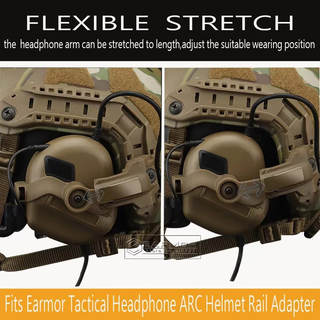 ARC Wendy Helmet Headphone Mount Adapter Headphone Accessory Fits Earmor Headset ARC Helmet Rail Adapter tactical helmet adapter