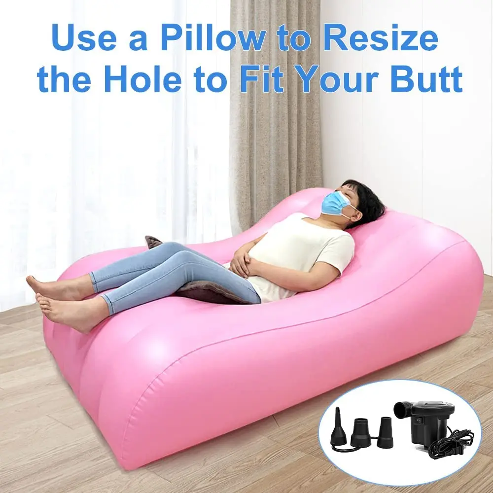 BBL Bed Inflatable Air Mattress with Hole for Sleeping After Brazilian