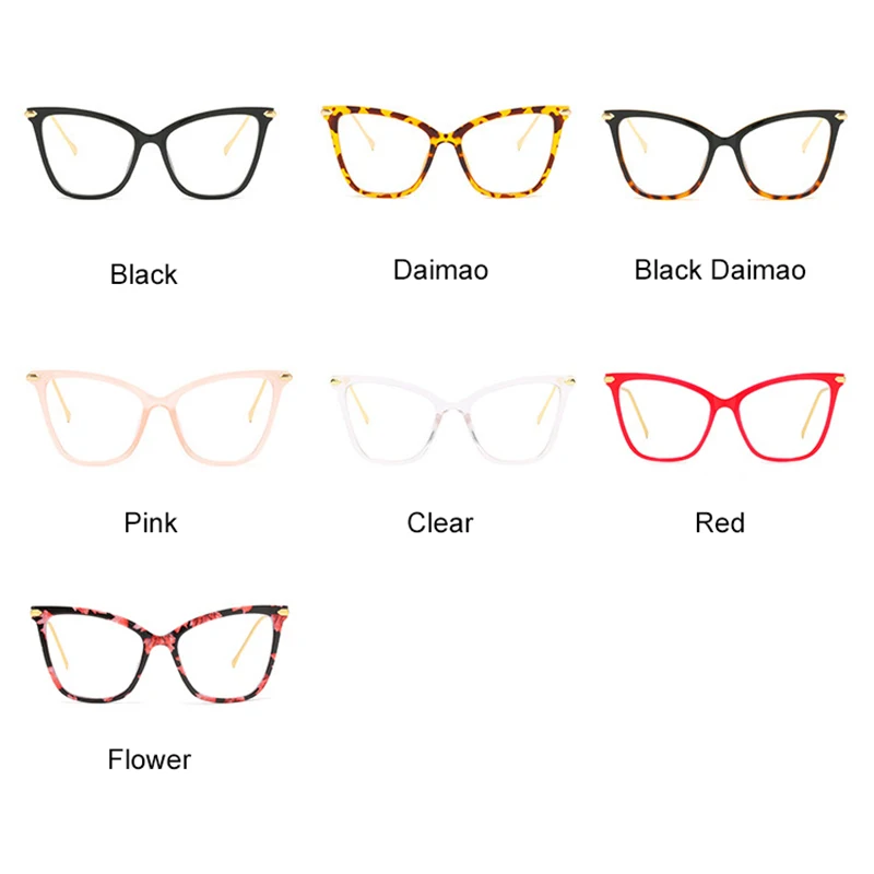 Fashion Cat Eye Womans Reading Glasses prescription Lens Oversized women transparent glasses elderly readers Eyeglasses Frames 6