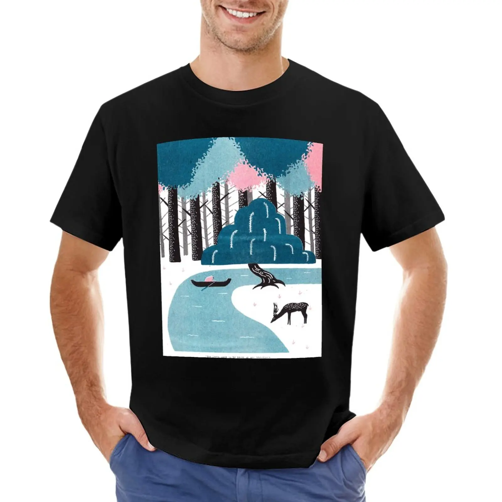 

River T-Shirt sweat shirt mens workout shirts