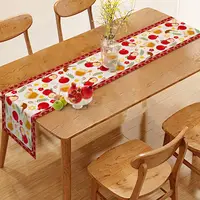 Shana Tova Jewish New Year Linen Table Runners Dresser Scarves Reusable Rosh Hashanah Table Runners Kitchen Dining Decorations 2