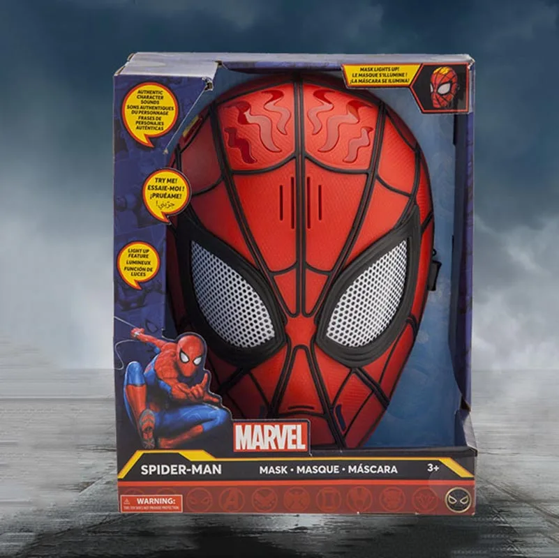 

New Marvel Spider-man Iron Man Mask Masque Mascara Helmet With Sound And Light Effect For Kids Halloween Cosplay Gift