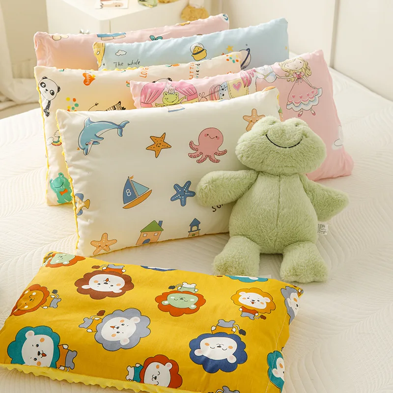 1pcs Class A Baby Cotton Bean Pillow Removable Infant Down Children's Pillow Baby Newborn Toddler Sleeping