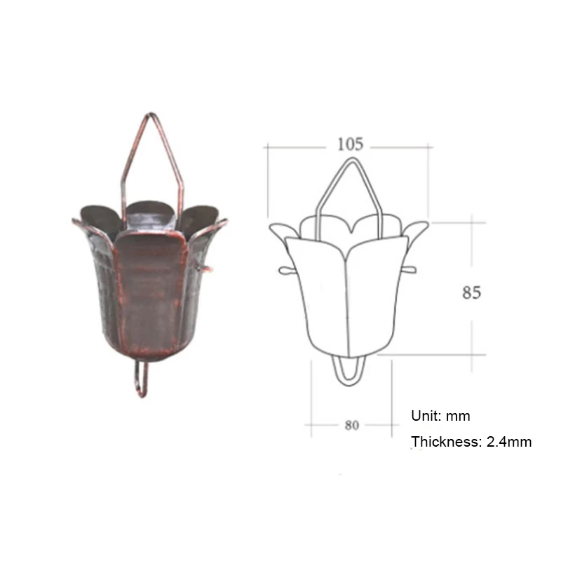 1m Aluminum Alloy Decorative Drainage Rain Chain Eaves Metal Water Guide Chain Villa Courtyard Water Guide Rain Landscape