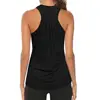 Sleeveless Racerback Yoga Vest Athletic Fitness Sport Tank Tops Gym Running Training Yoga Shirts Workout Tops for Women 1