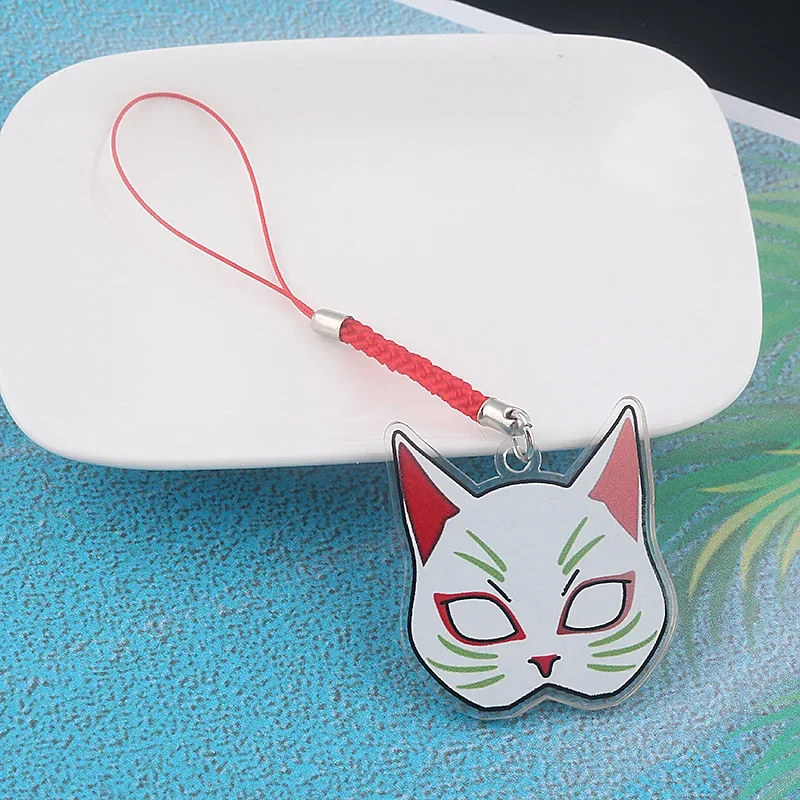 A Whisker Away 키체인 미요 사사키 고양이 마스크 아크릴 펜던트 키체인 여성용 남성용 열쇠고리 쥬얼리 선물