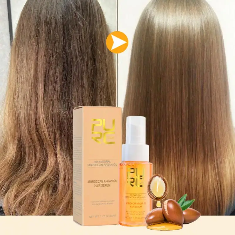 

50ml Argan Oil Hair Serum Smoothing Soften Repair Frizz Damaged Hair Anti-Dandruff Scalp Treatment Products Hair Care Soft Shiny