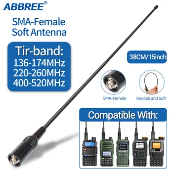 AM-771 Antenna Tri Band 144/220/430 MHz SMA-Femmina Per Quansheng UVK5 UVK6 UV5R Più Baofeng M5R UV17M UV13M Rt-830 Walkie Talkie