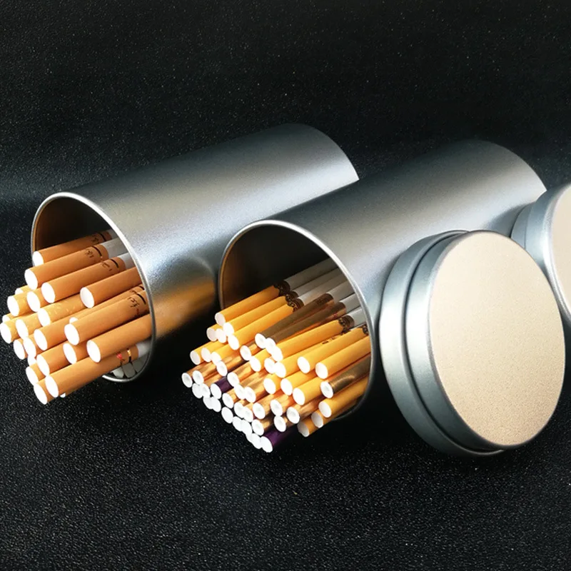 

Cigarette Case Sealed Moisture Proof Creative Large Capacity Household Tin Cigarette Box for Both Thick and Thin Cigarettes