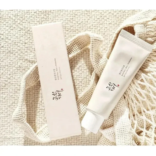 SPF50+ Sunscreen Korean Rice Probiotic Solar Blocker Skin Whitening Cream Anti UV Sun Block Facial Mild Moisturizer Serum 50ml 4