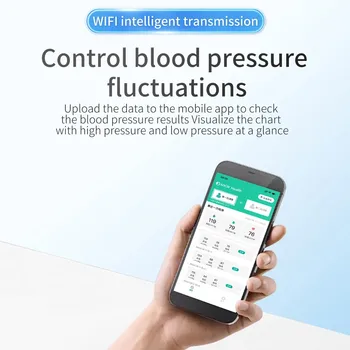 Bluetooth smart sphygmomanometer Integrated High definition LCD display health device with English voice Blood pressure monitor 3