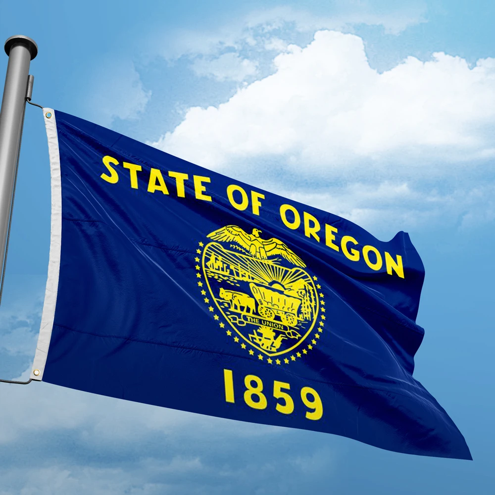 

Oregon Flag 3*5FT 90*150CM USA States Flags Design Custom Indoor Outdoor Decor Banners Polyester UV Resistance Double Stitched