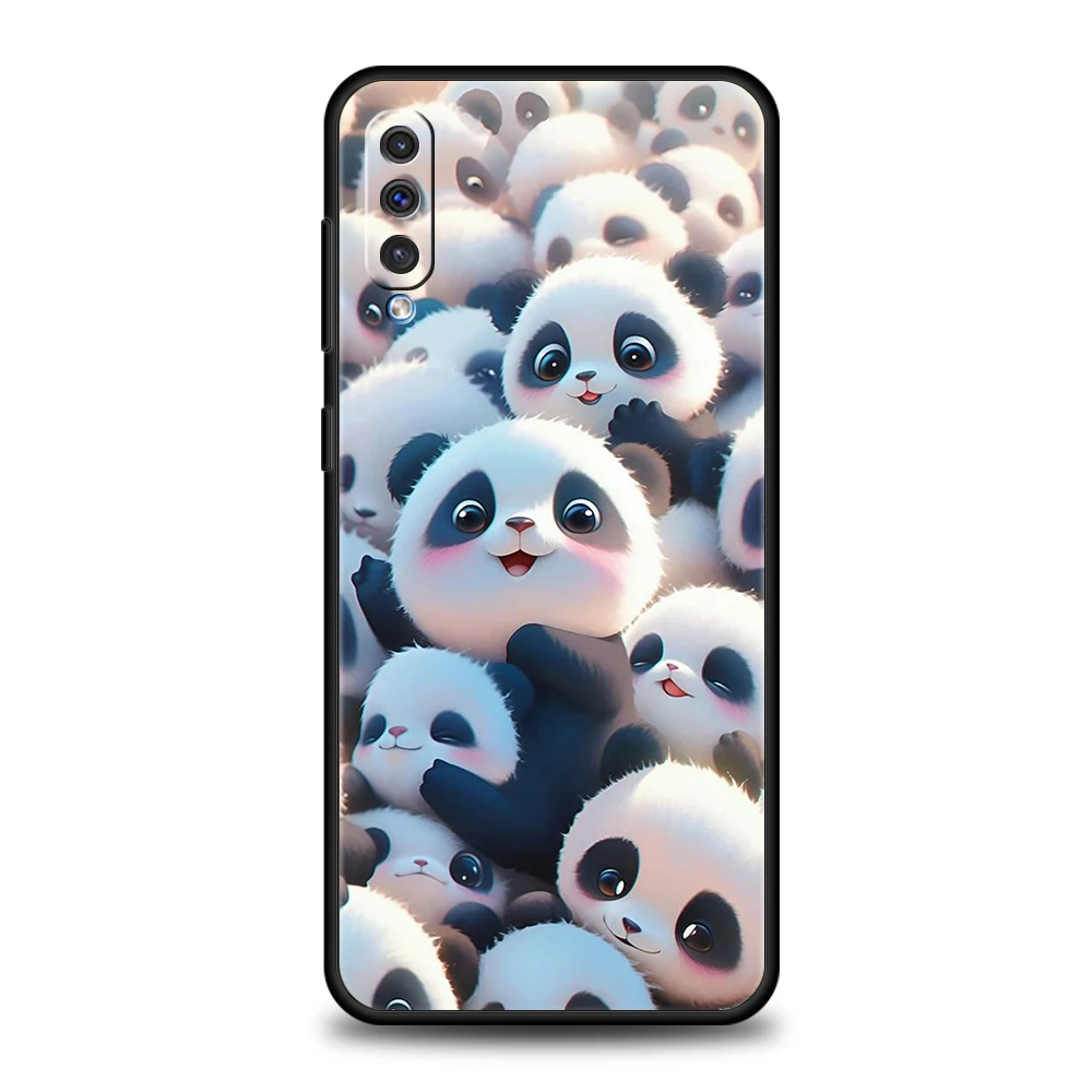 Cartoon schöne Panda Handy hülle für Samsung Galaxy A24 A13 A53 A73 A33 A22 A12 A02 A03 A05 A70 A50 A10 A20 Silikon hülle – Detail 1