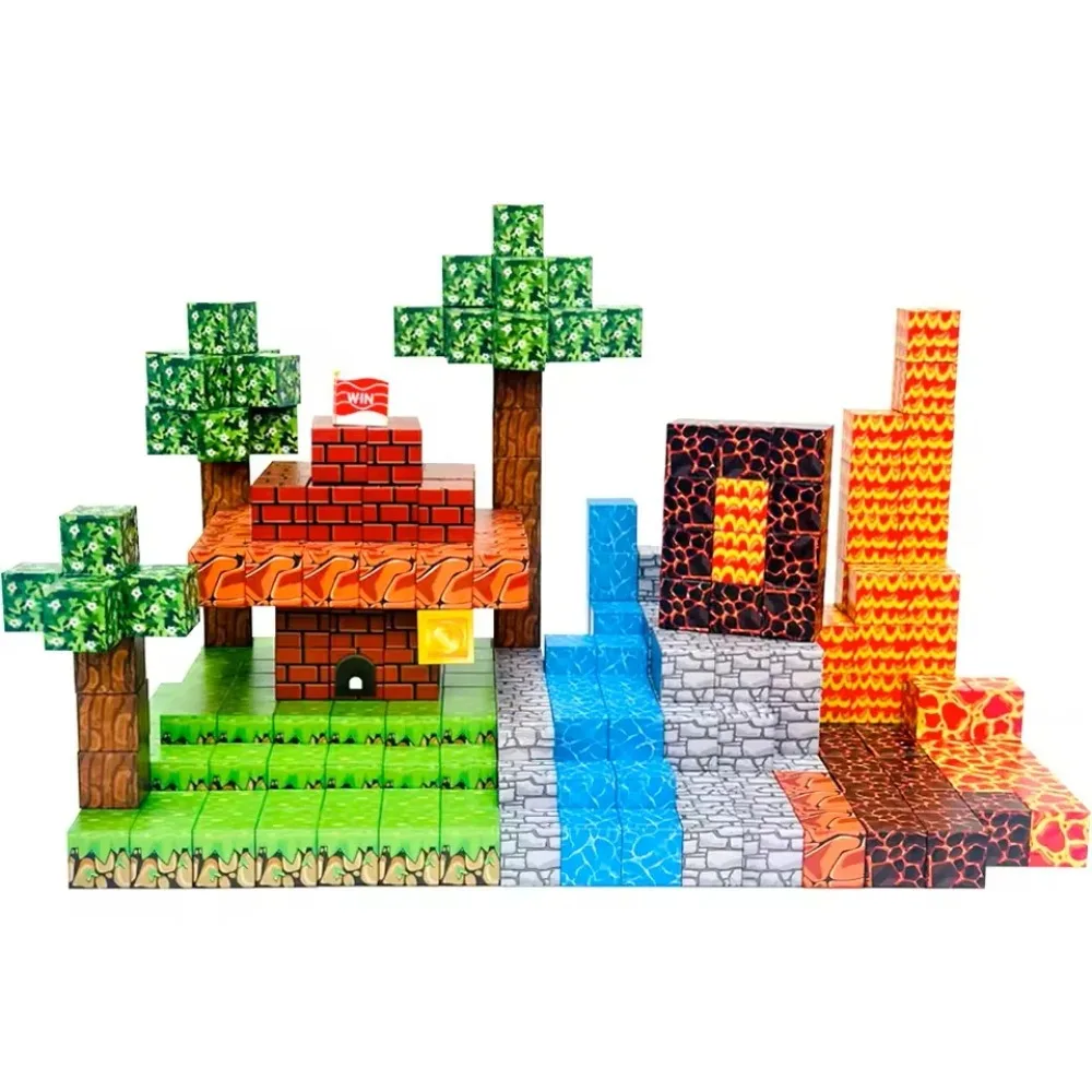 Magnetic Building Blocks Toy 10-500PCS DIY Magnet Set Bricks For Kids Educational Outdoor