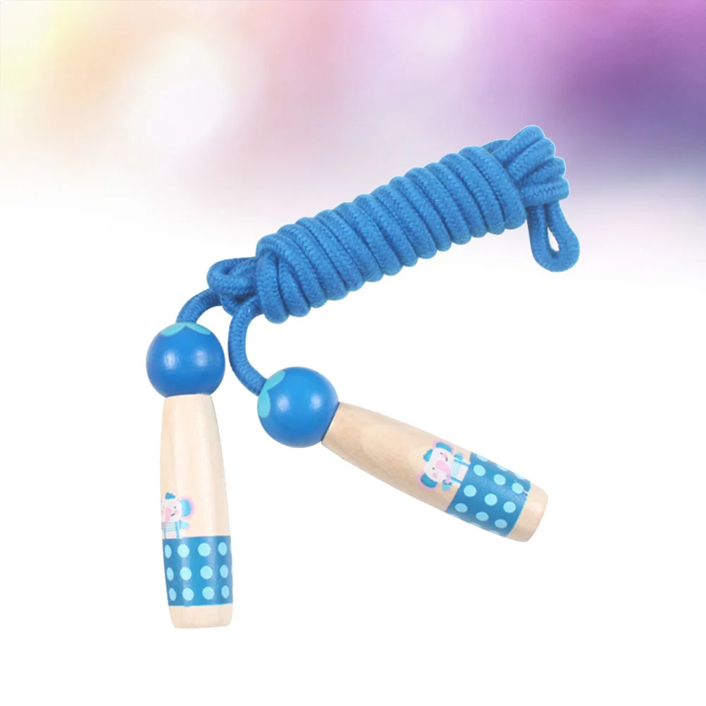 

Jump Rope Sports Skipping Rope with Wood Handle Fitness for Outdoor Fun Activity Party Favor ( Blue Elephant )