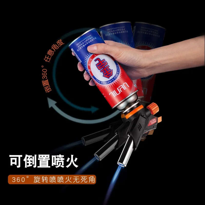 Welding Gas Torch Gas Torch Welding Torch Gas Burner Butane Torch Flame Gun Burner Nozzle Flamethrower Butane Burner Outdoor Camping BBQ Brazing Torch Kitchen Cooking