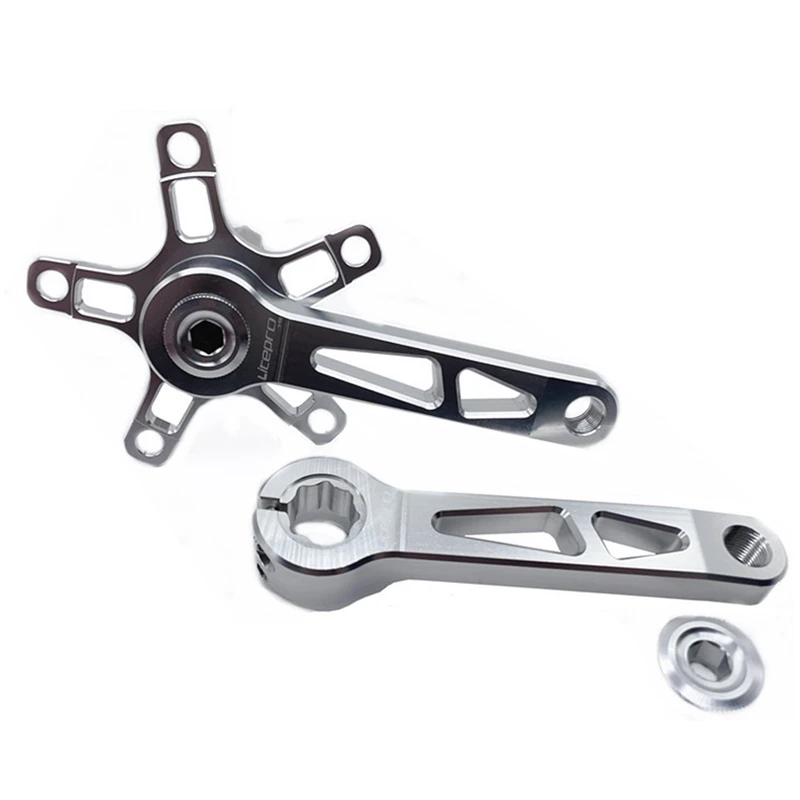 

Litepro Детский велосипедный кривошипный комплект из алюминиевого сплава Сверхлегкий полый однокомпонентный кривошипный механизм для детского складного велосипеда