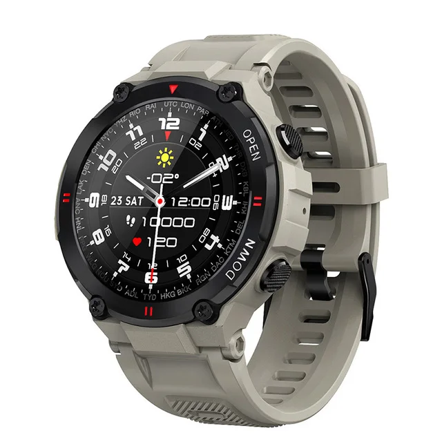 Military Smart Watch Men Outdoor Waterproof Tactical Smartwatch Bluetooth Dail Calls Speaker Fitness Tracker for iPhone Samsung 