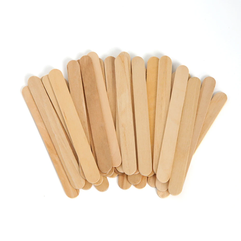 Description Picture 4 of item50/100pcs Ice Cream Popsicle Sticks Wooden Sticks Ice Cream Spoon Hand Crafts Art Ice Cream Lolly Cake Tools DIY Wooden Sticks