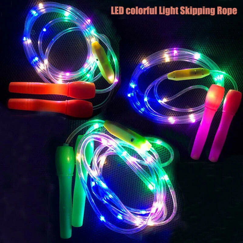 Light Up Led Skipping Rope Kids Children Jump Exercise Fitness Kids Random Color