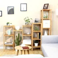 5-Tier Bamboo Bathroom Shelf, Narrow Shelving Unit, Multifunctional Storage Rack, Corner Rack, for Kitchen, Living Room, Bedroom 2