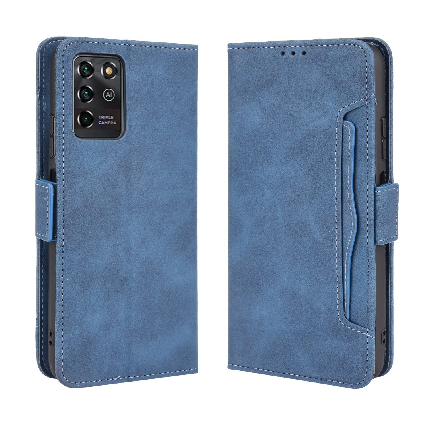 Flip Leather Cover For ZTE Blade V30 Vita 8030 Separate Type Magnetic button Many Card Slot Wallet Fall Prevention Phone Case