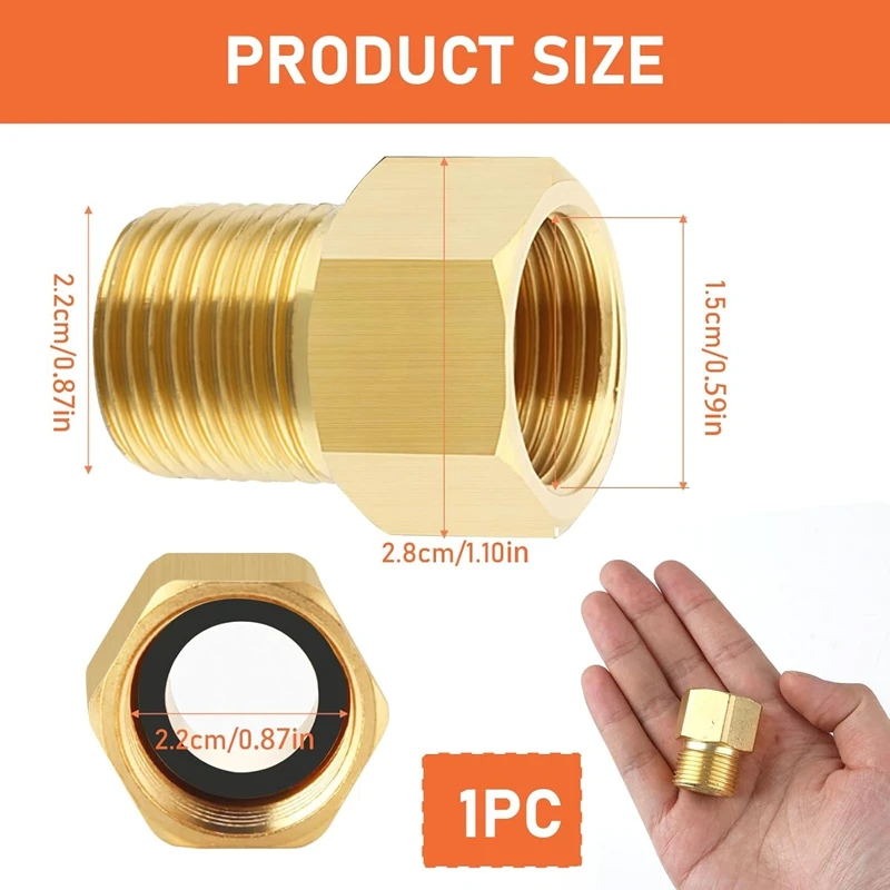 High Pressure Washer Coupler Metric M22 15mm Male to M22 14mm Female Reducer Thread Connector Hose Garden Water Pipe Adapter 4