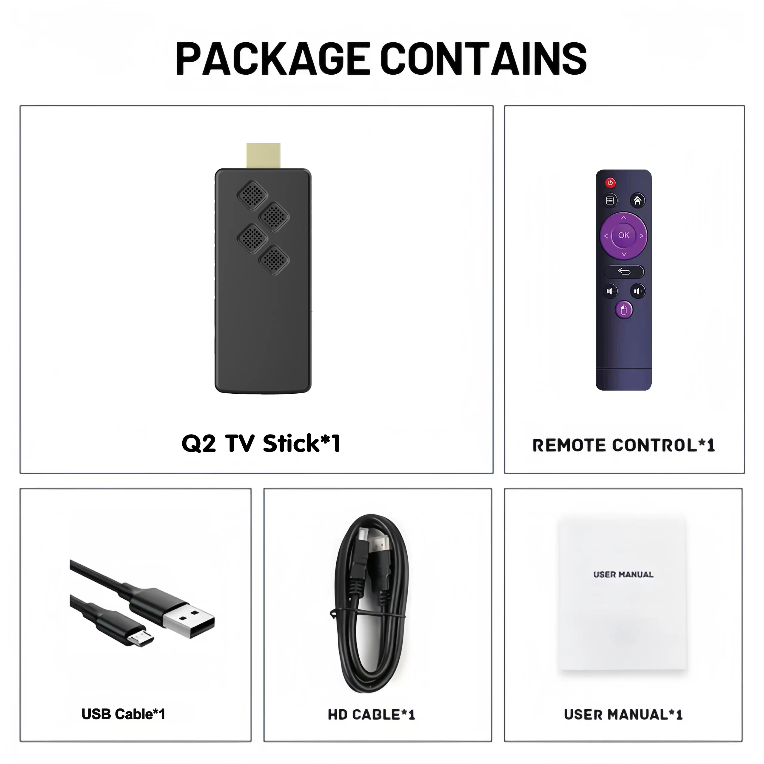 TV Stick Q2 Android13 AllwinnerH313 Quad Core Multi Language 4K HDR BT5.0 Portable Home Theater Streaming Media 2GB16GB