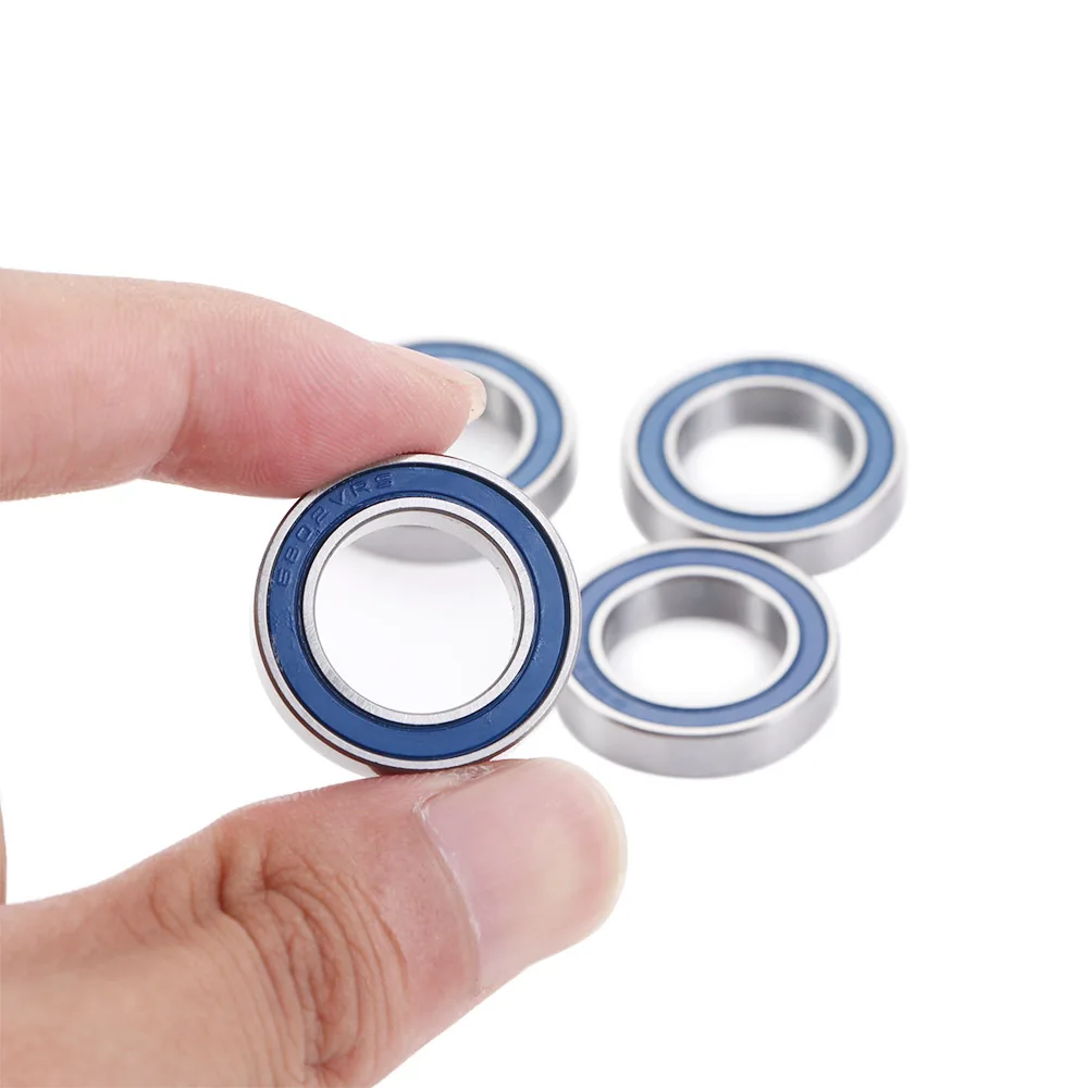 6802 VRS MAX Bearings 15*24*5mm Bike Pivot Chrome Steel Blue Sealed with Grease 6802LLU Cart Full Balls Bearing 4 PCS miniature ball bearings bicycle ball bearing bike headset bearings
