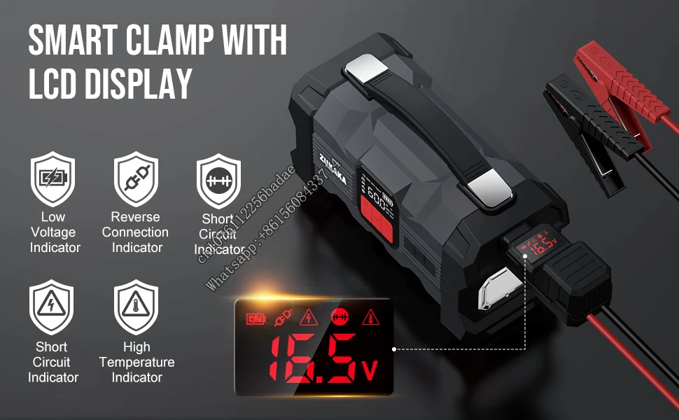 12v 20000mah car jump starter power bank portable kit and with inflator