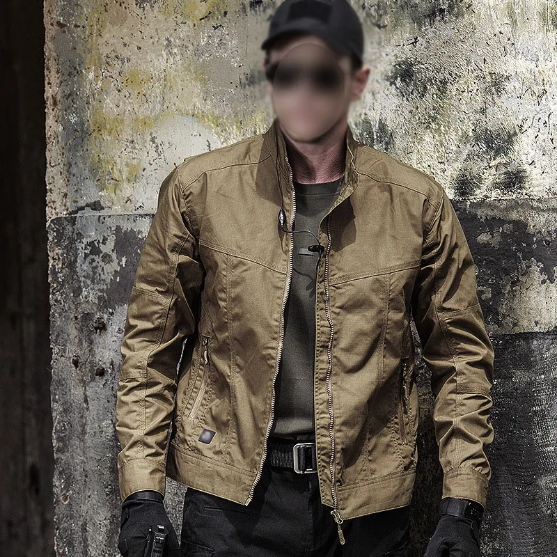 

Outdoor High Quality Work Jacket Solid Color Men's Tactical Jacket Wear Waterproof Scratch Resistant Top