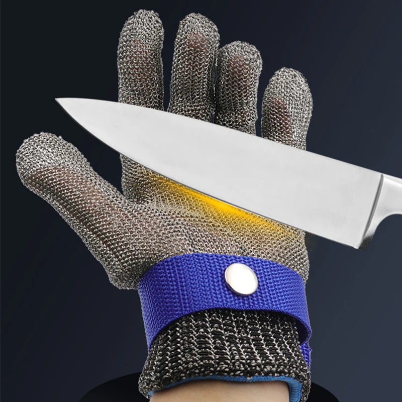 Butcher Glove Stainless Steel Glove Cut Resistant Metal Mesh Chainmail Glove for Meat Cutting Chainsaw Work Cut Resistant Glove 3