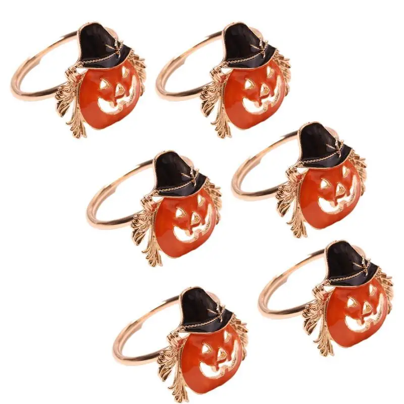 

Halloween Pumpkin Napkin Ring Metal Napkin Ring Fall Pumpkin Holder Restaurant Napkin Ring Party Dinner Table Decor