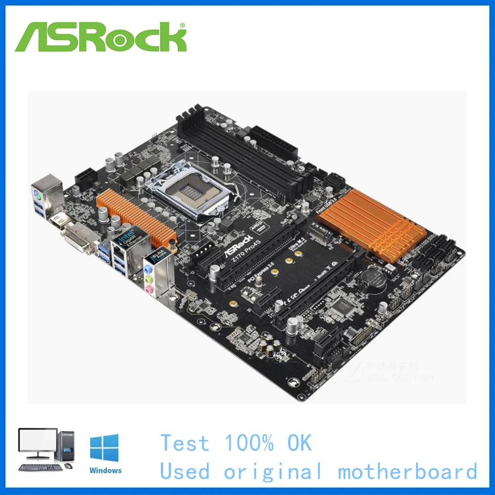 For ASRock Z170 Pro4S Computer Motherboard LGA 1151 DDR4 Z170