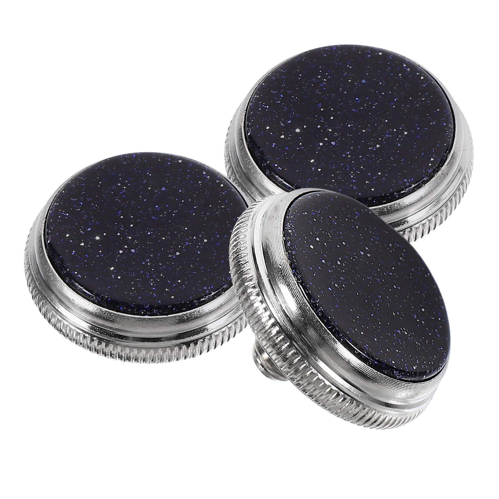 3pcs Blue Small Piston Button Snap Durable Musical Instrument Buckle Trumpet Valve Finger Buttons Accessory Brass Wind Part