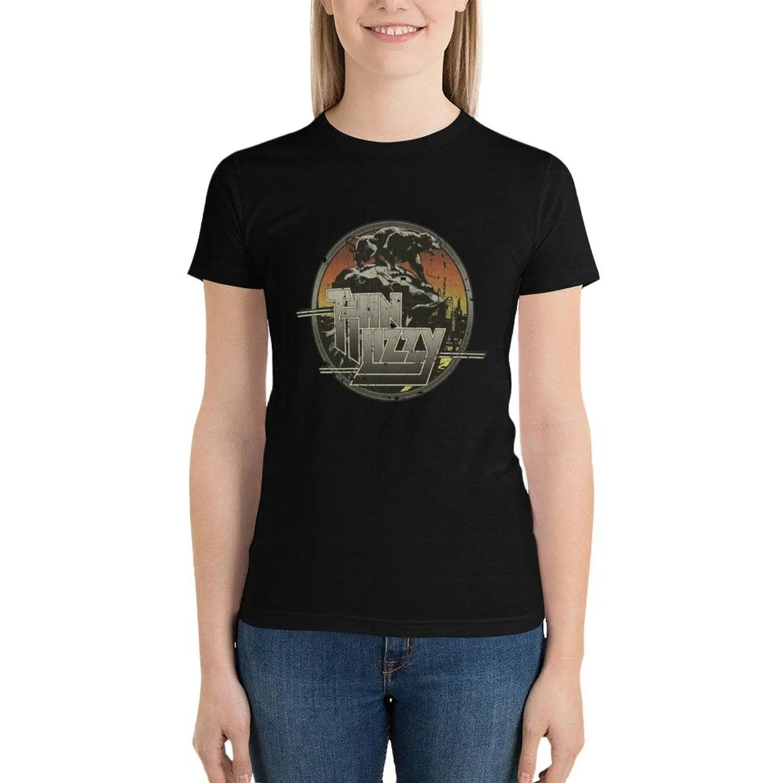 

Thin Lizzy Nightlife 1974 T-Shirt oversized summer clothes Women's summer blouses 2024